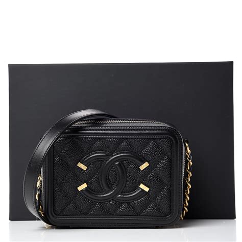 chanel filigree clutch|CHANEL Caviar Quilted CC Filigree Vanity Clutch With.